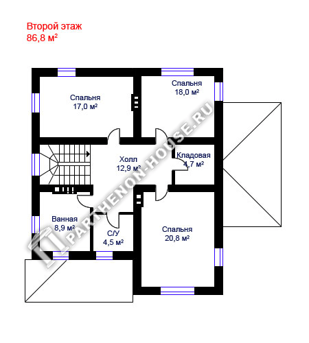 Второй этаж дома ПА-1754Г